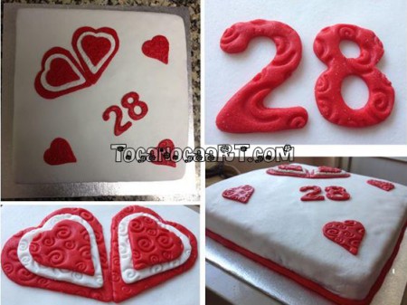 Cobertura em pasta Portuguesa e recheio de caramelo.